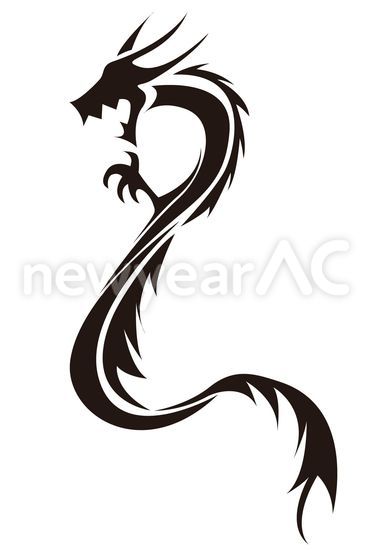 辰シルエット No 無料年賀状素材22 令和4年 寅年 とら 年賀状ac