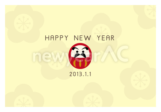 HAPPY NEW YEAR　赤い達磨