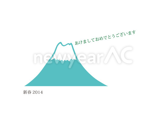 雪積もる富士山