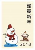 雪だるま　謹賀新年